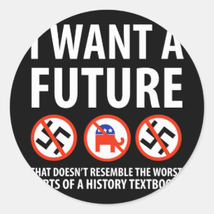 Adesivo Eu Quero Um Futuro Anti-Fascismo Design 1