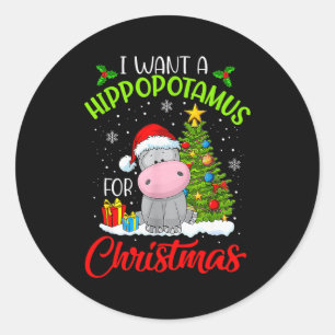 Adesivo Eu Quero Um Hipopótamo De Natal