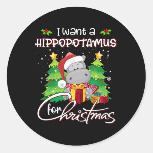 Adesivo Eu Quero Um Hipopótamo Para O Natal Hipopótamo De
