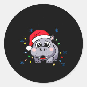 Adesivo Eu Quero Um Hippopotamus Para O Natal Engraçado.