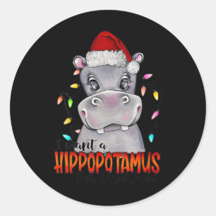 Adesivo Eu Quero Um Hippopotamus Para O Natal Hippo Xmas 4