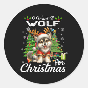 Adesivo Eu Quero Um Lobo Para A Boneca De Natal.