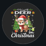 Adesivo Eu Quero Um Veado Para O Fim De Natal Gifts De Nat<br><div class="desc">Eu Quero Um Vestido Para O Fato De Natal.</div>