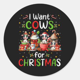 Adesivo Eu Quero Vacas Para Café De Natal Farmação.