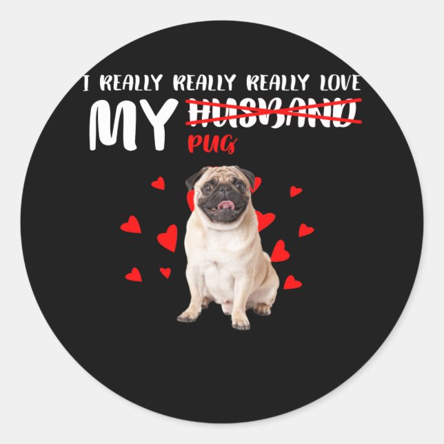 Adesivo Eu realmente amo meu cachorro (Frente)