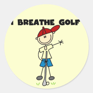 Adesivo Eu Respiro Camisetas e Presentes de Golfe