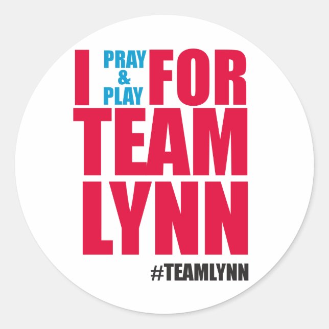 Adesivo Eu Rezo & Jogo Para Team Lynn Sticker (Frente)