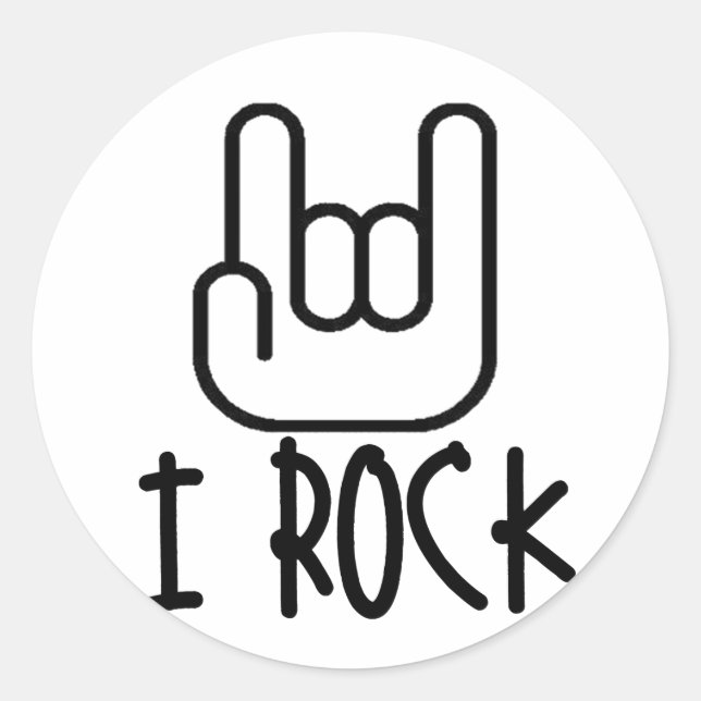 Adesivo Eu Rock! (Frente)