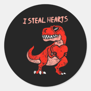 Adesivo Eu Roubo Corações Dinossauro Trex Dino Amor Dia do
