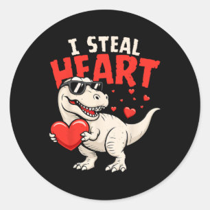 Adesivo Eu Roubo Corações Dinossauros Valentines Para Meni