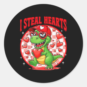 Adesivo Eu Roubo Corações T-rex Dino Pelo Menino Valentine