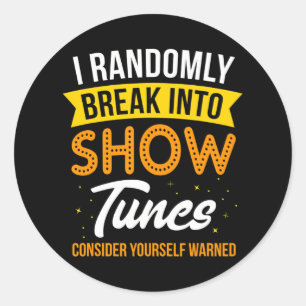 Adesivo Eu Saio Aleatoriamente Em Tunes I Music Theater