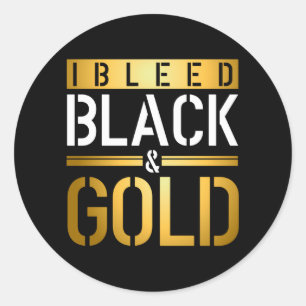 Adesivo Eu sangrava preto Dourado escuro