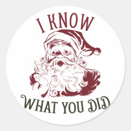 Adesivo Eu sei o que Você fez Natal Vintage