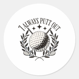 Adesivo Eu Sempre Putt Fora Golfe Divertido Engraçado