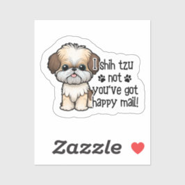 Adesivo Eu Shih Tzu Não Você Tem O Maldito E-Mail Sticker
