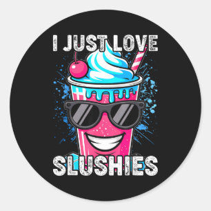 Adesivo Eu simplesmente amo Slushies Bebida Gelada Diverti