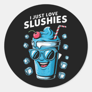 Adesivo Eu simplesmente amo Slushies Bebida refrescante de