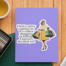 Adesivo Eu sinto uma Dona de Casa Divertida e Retro 