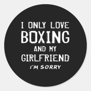 Adesivo Eu Só Adoro Boxing E Meu Boxer Namorada