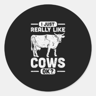 Adesivo Eu Só Gosto Muito De Vacas, Ok.