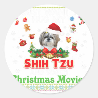 Adesivo Eu Só Quero Abraçar Meu Shih Tzu E Ver O Natal