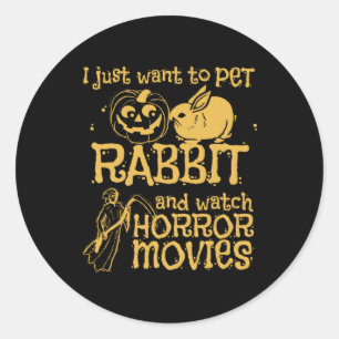 Adesivo Eu Só Quero Pet Rabbit E Halloween