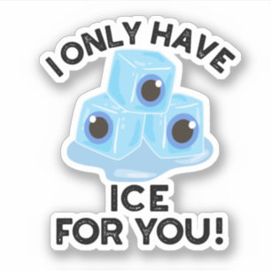 Adesivo Eu Só Tenho Gelo Para Você, Bonitinho.