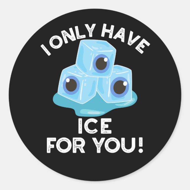 Adesivo Eu Só Tenho Gelo Para Você Olhos Engraçados, Olhos (Frente)