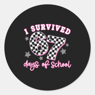 Adesivo Eu Sobrevivi 67 Dias De Escola Engraçado 67 Profes