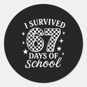 Adesivo Eu Sobrevivi 67 Dias De Escola Piada Meme Professo