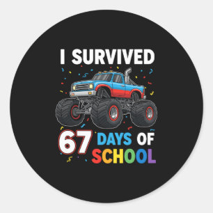Adesivo Eu Sobrevivi 67 Dias De Escola Seis Sete Meme Para