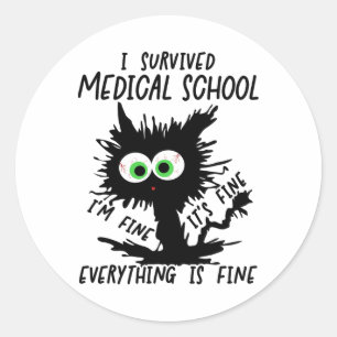 Adesivo Eu Sobrevivi à Graduação na Escola de Medicina 202