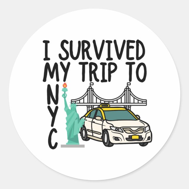 Adesivo Eu sobrevivi à minha viagem à NYC T-Shirt (Frente)