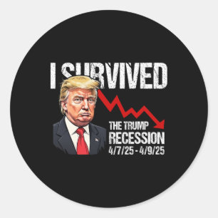 Adesivo Eu Sobrevivi à Recessão de Trump 4725 4925 Trump R