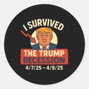 Adesivo Eu Sobrevivi À Recessão Trump4725-4925