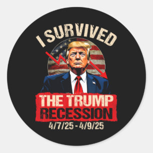 Adesivo Eu Sobrevivi À Recessão Trump 4725 4925