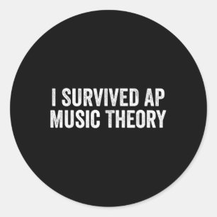 Adesivo Eu Sobrevivi À Teoria Da Música Ap Engraçado Exame
