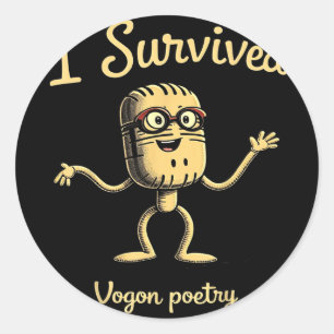 Adesivo Eu Sobrevivi a Vogon Poetry Hitchhiker's Guide Fan