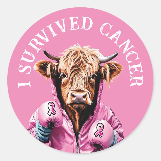 Adesivo Eu sobrevivi ao cancro da mama (Frente)