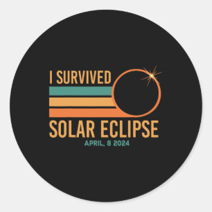 Adesivo Eu Sobrevivi ao Eclipse Solar Abril 8 2024 Funny T