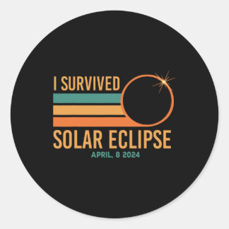 Adesivo Eu Sobrevivi ao Eclipse Solar Abril 8 2024 Funny T