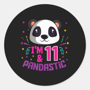 Adesivo Eu Sou 11 Pandástico Py Panda Celebração De Dia