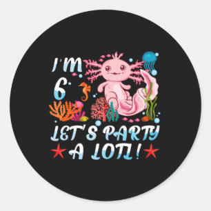 Adesivo Eu sou 6 Festa de Vamos Um Gift G de Anime Axolotl