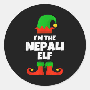 Adesivo Eu Sou A Família De Elfos Nepaleses De Pijama Nata