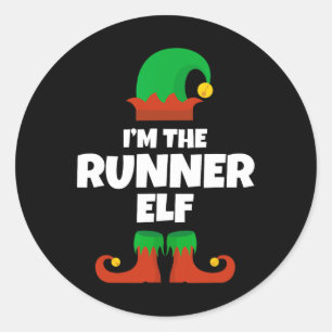 Adesivo Eu sou a família Runner Elf Pajama Natal Engraçado