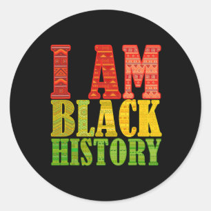 Adesivo Eu Sou a História Negra Forte Junete Africano-Amer