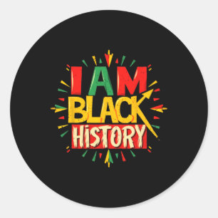 Adesivo Eu sou a História Negra Mês Meninos Americanos Afr
