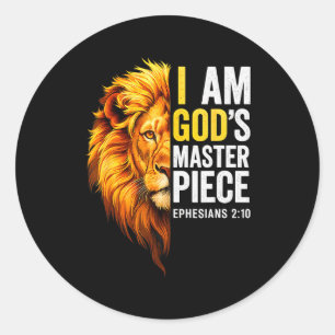 Adesivo Eu Sou a Obra-Prima de Deus Cristão Efésios 2_20