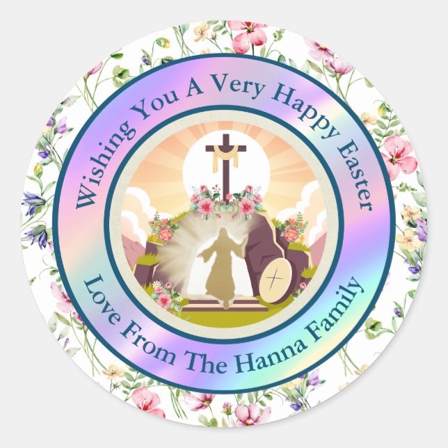 Adesivo Eu sou a ressurreição e a vida (Frente)